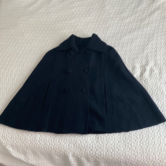 Italian pure virgin wool double breasted cape coat - Picture 2 of 10